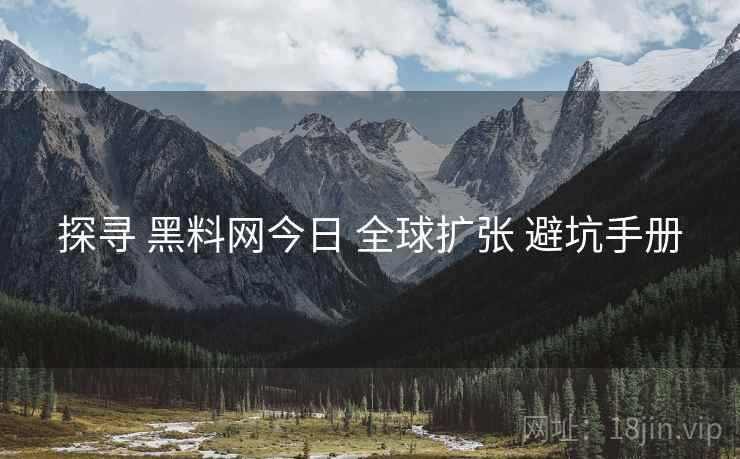 探寻 黑料网今日 全球扩张 避坑手册  第2张