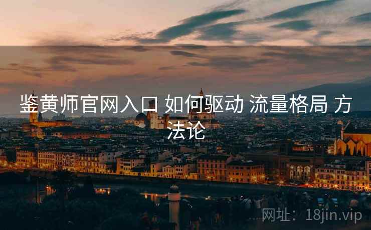 鉴黄师官网入口 如何驱动 流量格局 方法论  第2张