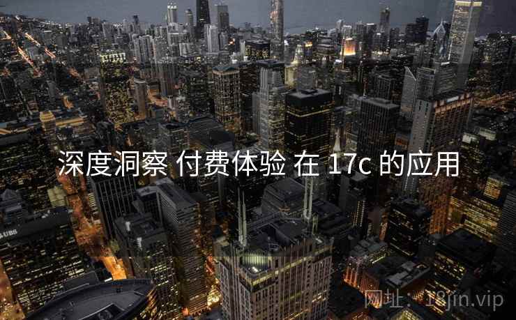 深度洞察 付费体验 在 17c 的应用  第1张