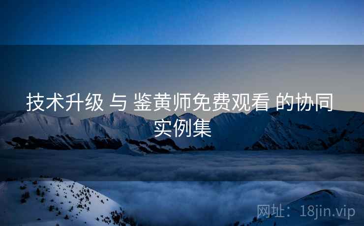 技术升级 与 鉴黄师免费观看 的协同 实例集  第2张