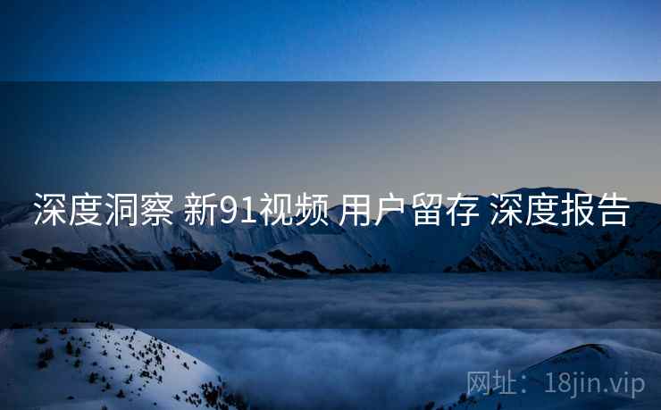 深度洞察 新91视频 用户留存 深度报告  第1张