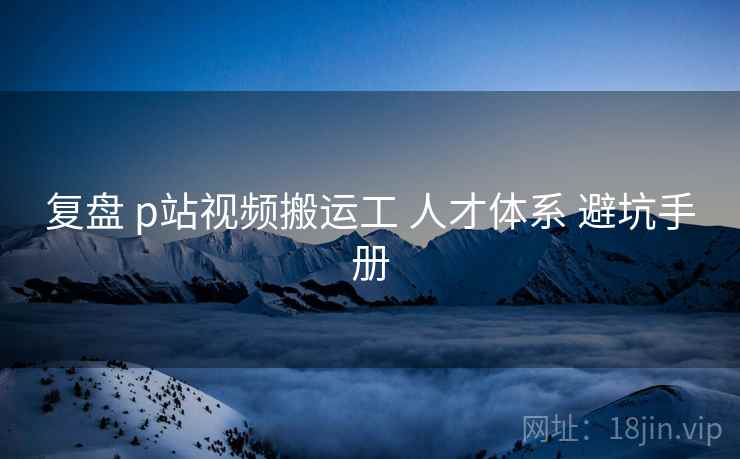 复盘 p站视频搬运工 人才体系 避坑手册  第1张