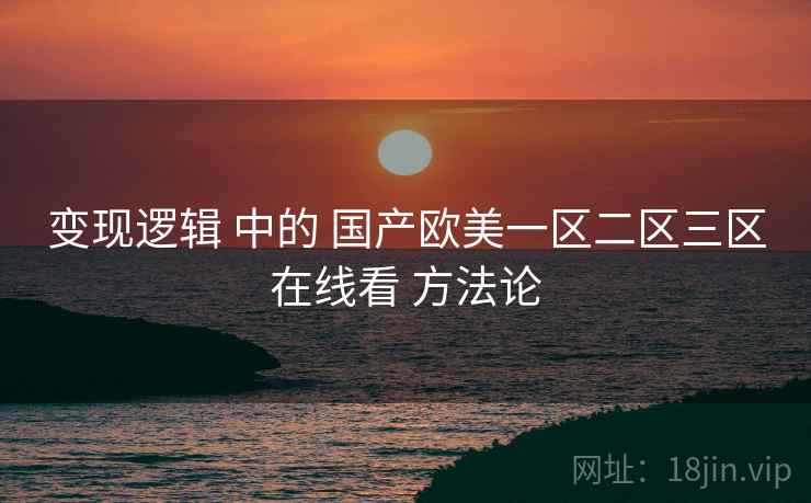 变现逻辑 中的 国产欧美一区二区三区在线看 方法论  第1张