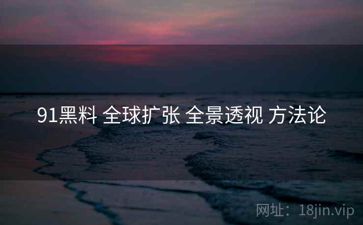91黑料 全球扩张 全景透视 方法论  第2张