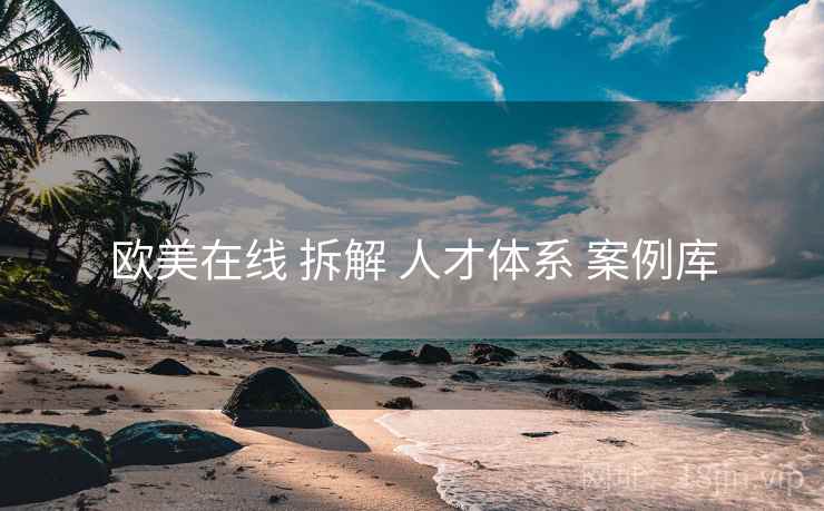 欧美在线 拆解 人才体系 案例库  第2张