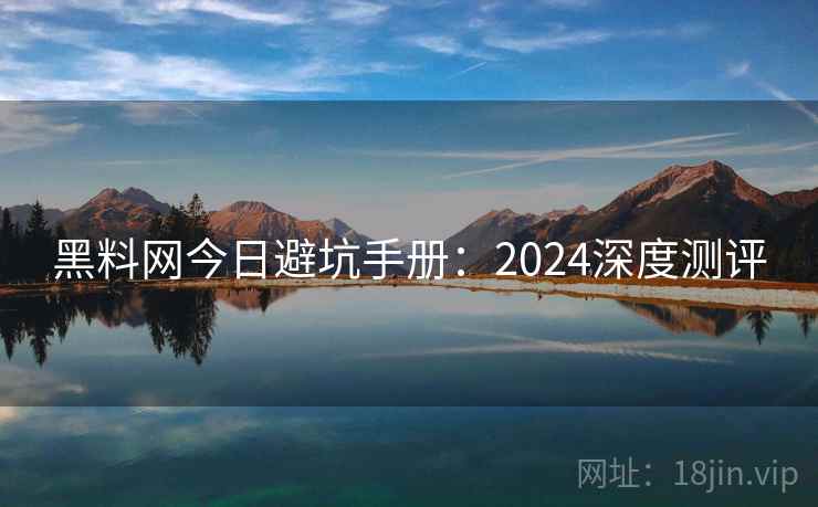 黑料网今日避坑手册：2024深度测评  第2张